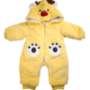 Baby Furry Hooded Winter Romper – Yellow