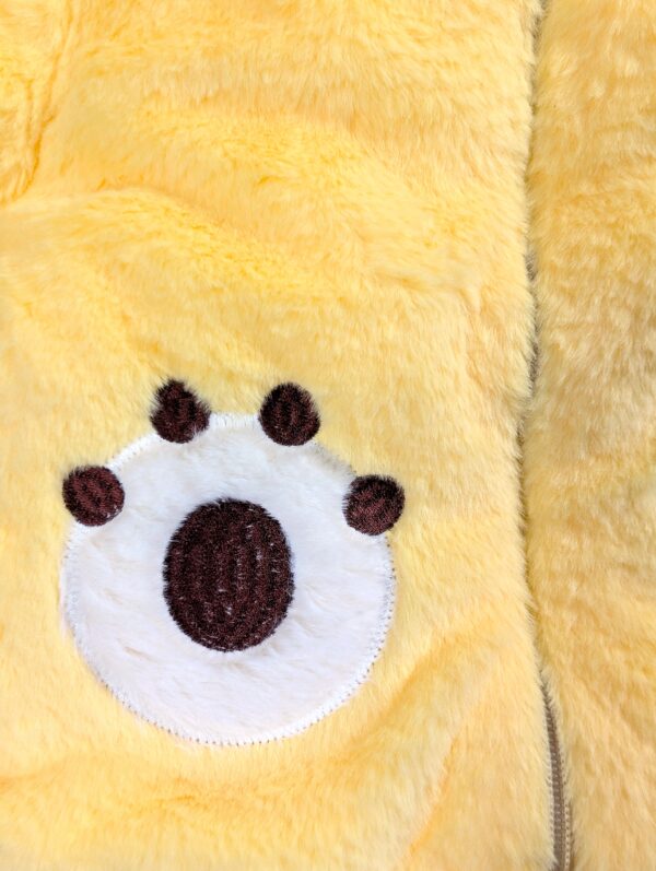 Baby Furry Hooded Winter Romper – Yellow