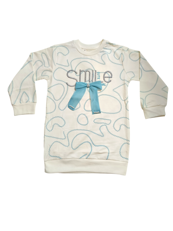 Girls Smile Bow 2-Piece Winter Outfit Set