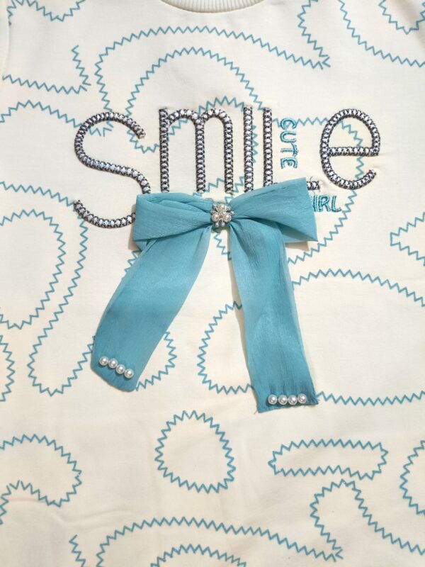 Girls Smile Bow 2-Piece Winter Outfit Set