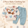 Kids Embossed Two-Piece T-Shirt & Trouser Set