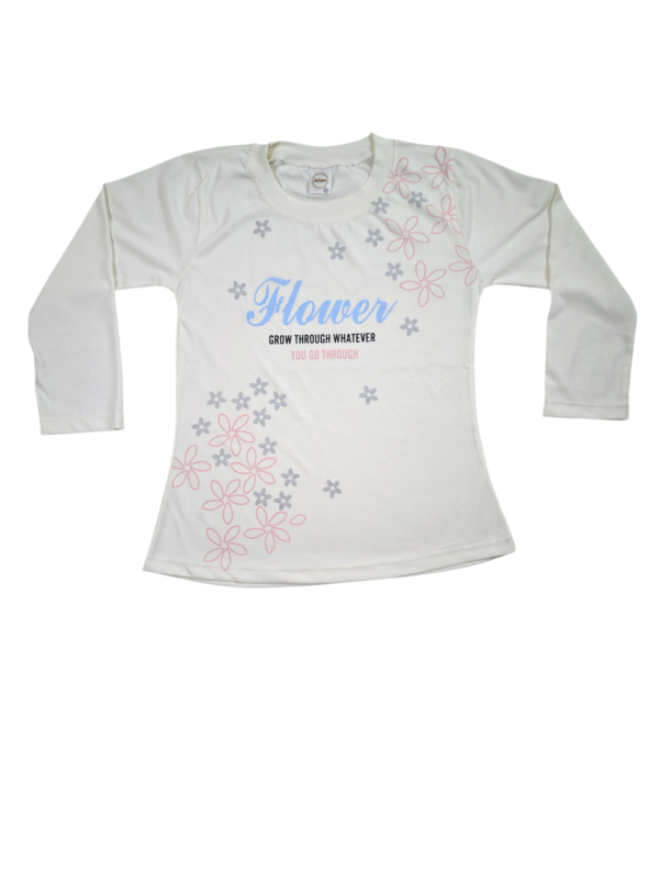 Girls Floral Two-Piece T-Shirt & Trouser Set