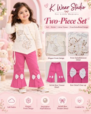 Girls' Floral Embellished 2-Piece Co-ord Set