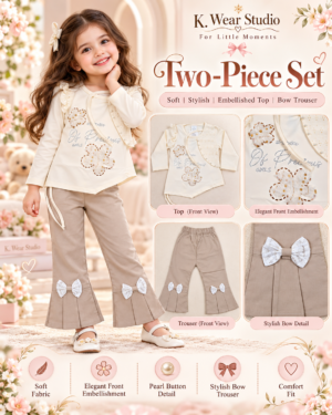Girls' Floral Embellished 2-Piece Co-ord Set