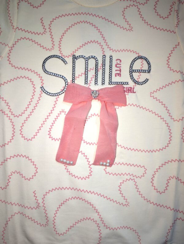 Girls Smile Bow 2-Piece Winter Outfit Set