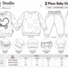 Size Chart Kids Embossed Two-Piece T-Shirt & Trouser Set