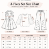 Size Chart K Wear Studio Girls 3-Piece Denim Set with Pearl Flower Belt