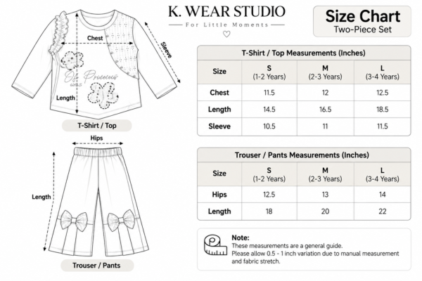 Girls' Floral Embellished 2-Piece Co-ord Set
